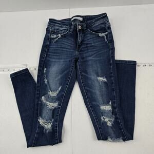 Kancan slim skinny jeans distressed womens size‎ 24 blue 5803